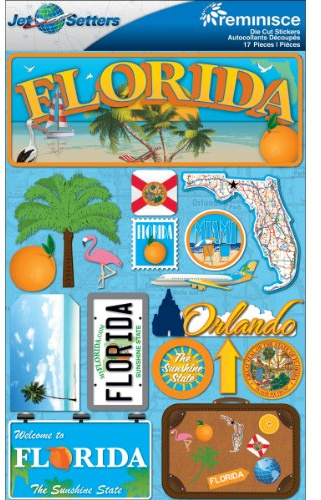 Reminisce Jet Setters 2 3-Dimensional Sticker, Florida