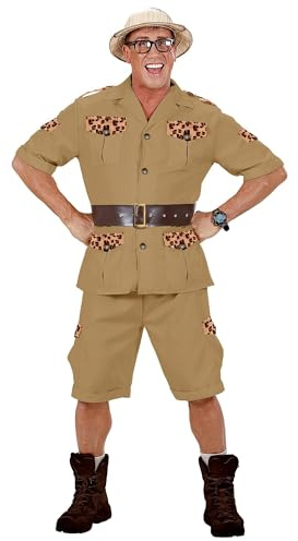 W WIDMANN MILANO Party Fashion - Kostüm Safari, Hemd, Shorts, Gürtel, Dschungel, Faschingskostüme