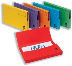 Elba Coloured Document Wallet Foolscap 290gsm Manilla Assorted Code 10090134 Pack 25