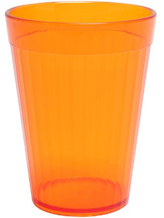 Harfield Translucent Orange Tumblers 200ml/20cl (Pack of 4) Unbreakable Reusable Polycarbonate Cups