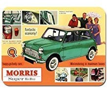 Morris Mini Minor Car Ad Mouse Mat. Classic Car Mouse pad. Classic Brochure