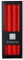 Stearin-Stabkerzen, 4 Stück rot Ã˜ 2,2 x H 25 cm, 370 g