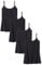 Amazon Essentials Women's Slim-Fit Camisole, Pack of 4, Black, XL