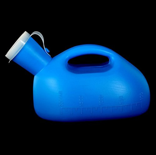 Dasiter Urinflasche für Männer, 2000 ml, mit Deckel, Urinauffangbehälter, Inkontinenz, Urinflasche, mobiles Urinal