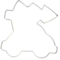 Zenker 672803 Emporte-pièce de Noël sapin couché sur voiture, emporte-pièce, emporte-pièce pour biscuits de Noël, Acier inoxydable, Argent, 10 x 10 cm