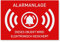 12 x Aufkleber Alarmgesichert (Klein - 7,4 x 5,2cm) - Schutz vor Einbruch in Auto und Wohnmobil - Aussenklebend - Alarm Sticker für mehr Sicherheit - Alarmanlage Aufkleber für außen - Geschlitzt