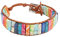Emibele Lederarmband, Handgemacht Chakra Wrap Armband, Natürlicher Edelstein Böhmisches Armband, Schmuck Handgelenk Accessory für Damen Frauen & Mädchen – Bunt