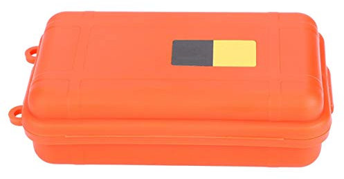 Boîte de Stockage de Survie étanche en Plastique Antichoc Boîte de Scellage à L'épreuve de La Pression Boîte de Rangement pour équipement de Survie pour L'activité en Plein Air(Orange-L)