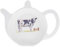 Country Life Farm Cow Pattern Teapot Shape Tea Bag Tidy Holder Kitchen Hygiene Melamine 13x10x2cm