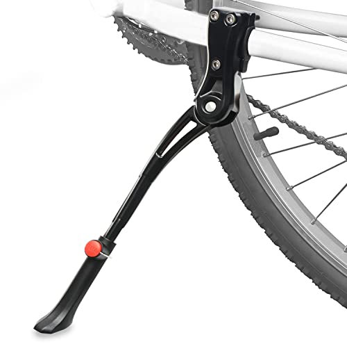TOPCABIN Fahrradständer, verstellbar, Aluminiumlegierung, Fahrradständer, Seitenständer, passend für 55,9 cm, 61 cm, 66 cm, 71,1 cm, 700 Rennräder, BMX, MTB (schwarz für 16–45,7–50,8 cm) Fahrräder )