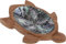 Holz Seifenschale mit Perlmutt - Schildkröte / Seifenschalen