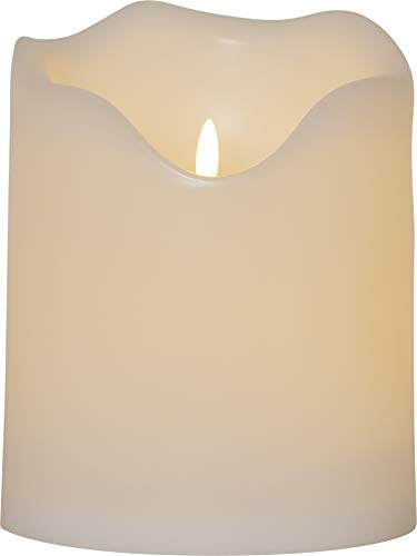 Bougie LED d'extérieur XXL GRAND 20cm, flamme 3D, minuterie