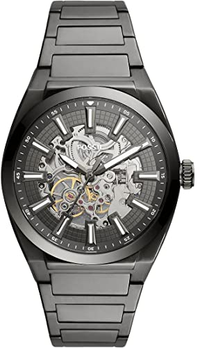 Fossil Herren Analog Automatik Uhr mit Edelstahl Armband ME3206