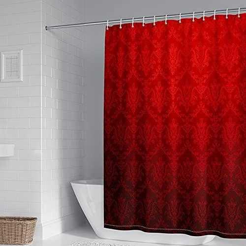 Beydodo Badvorhang Anti-Schimmel 120x180, Wasserdicht Duschvorhang Polyester Waschbar Vintage Blumen Muster