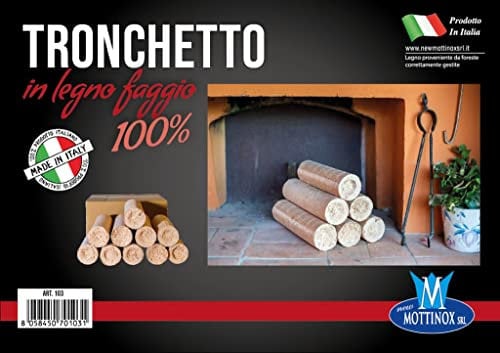 TRONCHETTI DI LEGNO DI FAGGIO DA ARDERE IN CONFEZIONE DA 10 PEZZI