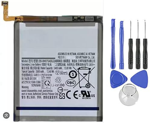 Audiosystem BATTERIA PER SAMSUNG Galaxy Note 10 SM-N970F N970 EB-BN970ABU 3500MaH Pila Ricambio Sostituzione con Set Attrezzi Incluso