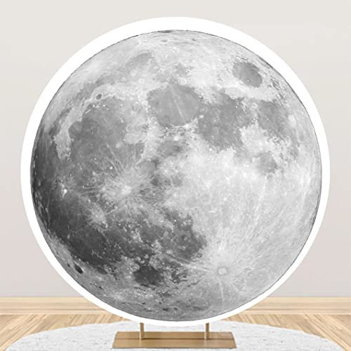 SDOTPMT Durchmesser 1.8m Weltraum Runder Hintergrund Abdeckung Universum Mond Fläche Geheimnisvoll Fantasie Kosmisch Planet Fotografie-Hintergrund für Junge Geburtstagsparty Dekor Kinder Erwachsene