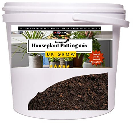 UK GROW Premium 30L Bucket of Houseplant focus potting mix soil compost ADDED PERLITE growth sure technology1L 2L 3L 5L 10L 20L 25L 30L (30L)