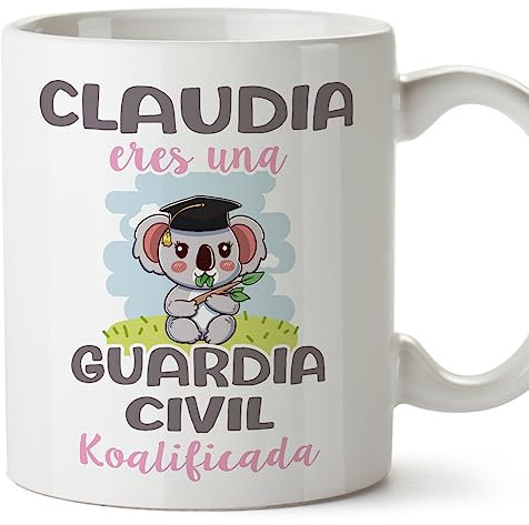 MUGFFINS Tazas Personalizadas para GUARDIA CIVIL - En Español - Koalificados Personalizados - 11 oz / 330 ml - Regalo Personalizable original y divertido