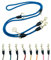 Hundeleine 3m VELVETIER® verstellbar für große & mittelgroße Hunde | Paracord Führleine | Nylon Doppelleine mit 2 Karabiner (Royal (Blau), 3 m x 1.1cm)