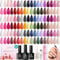 Beetles Gel Nagellack 36 Farben, 44-teiliges Gel Polish Se mit Basislack matt und glänzend-Überlack bunt Nude Weiß Rosa Rot Blau Nagellack für Frauen