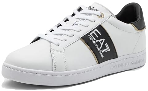 Emporio Armani EA7 Herren Classic Sneaker White - Black 46 EU
