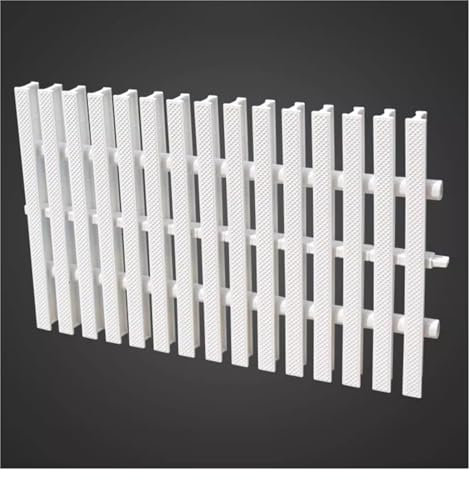 Swimming Pool Drainage Overflow Grate, Drain Grille Floor Drain Cover, ABS Plastic Shower Drain Grill Grid, Splicable Anti Slip Sink Activity Grille (Color : White, Size : 18x100cm/7.08x39.37in)