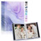 Lanpn Fotoalbum 10x15 cm 50 2 Packungen, Klein Mini Leder Hardcover Einstecken Einsteckalbum für Hochformat Fotos Bilder Violettes Gold