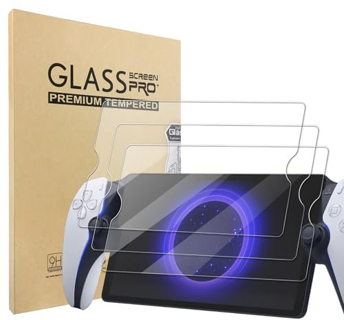 WD&CD 3 Pack Screen Protector Compatible with PlayStation Portal Remote Player 8 inch, Tempered Glass Film Replacement for PlayStation 5 Portal Handheld【Anti Scratch 】【Anti Bubble】【High Definition】