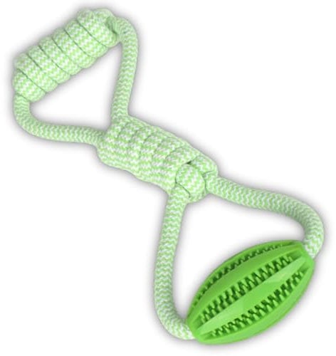 MARO Creations Rope Tug & Treat Dog Toy - Durable Interactive Training for Puppies & Large Dogs | Strong Green Teething Toy for Enrichment & Boredom Relief | 2-in-1 Exercise & Play | UK Seller