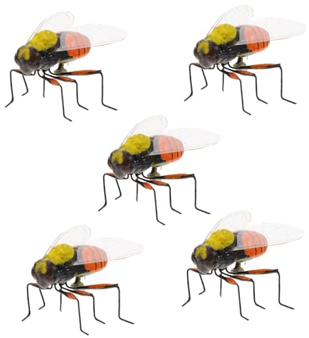 CAXUSD 5 STK Simulator Biene Gartenbienenformschmuck Gartenverzierung Ornament Modelle Gartendekoration in Bienenform Bienenmodell Tier schmücken Statue Dekorationen Ton