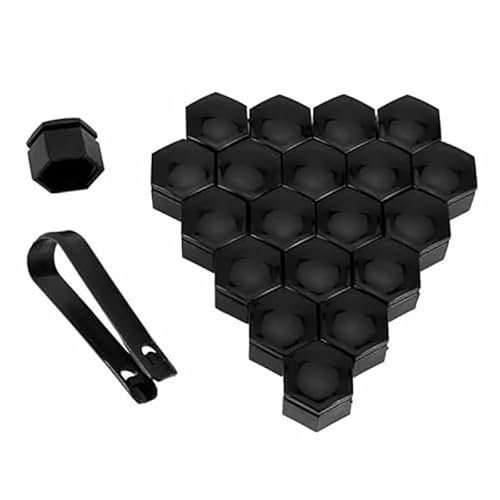 HHYHUJYG 20pcs Radmutternkappen, Für Mazda 2 2014-2019,Diebstahlschutz,Radbolzen Kappen,Auto Radkappen,Schraubenabdeckung,Hub Dust Caps,C-19mm