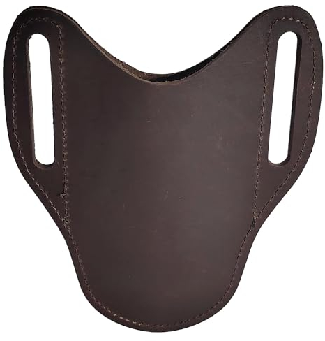 Funda Navaja Cinturon, 12 × 14 cm EDC Titular Cuchillo de Cuero Adecuado para Cuchillos de Bolsillo, Bolsas de Herramientas, Regalos Hechos a Mano para los Hombres