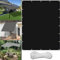 Imperméable Bache Ombrages 1 x 5 m UV Protection avec Oeillets Tissu Polyester Multi Couleur et Taille Voile d'ombrage La Couverture VéGéTale Serre Pergola, Noir