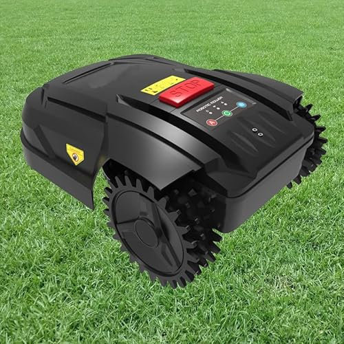 Electric Mower Robot, Intelligent Remote Control Electric Smart App Lawn Mower Robotic for Lawns up to 800m2, Cutting Width 18cm, Lawn Care Equipment for Gardening