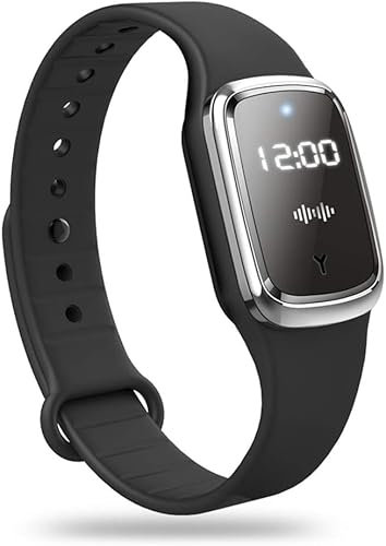 Ultrasuoni Bracciale Repellente Mosquito Repellent Braccialetto Antizanzare per zanzare Orologio elettronico Intelligente Wristband Fit Adulti e Bambini (nero)