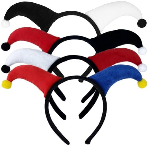 Abbdbd 4 Stück Clown-haarreifen, Lustige Clown-Kopfbedeckung, Cosplay-Kopfbedeckung Für Maskerade, Karneval, Halloween, Party, Kostüm