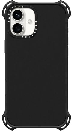 CASETiFY Bounce iPhone 16 Plus Case [Shockproof / 21.3ft. 6X Military Grade Drop Protection/Compatible with Magsafe] - Matte Black | Shockproof | 21.3 ft. 6X Military Grade Drop Protection | Matte Black