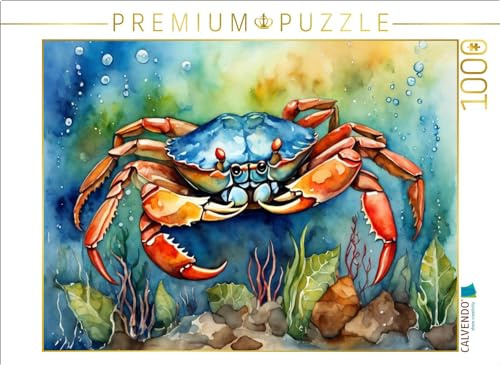CALVENDO Puzzle Krabbe in der geheimnisvollen Unterwasserwelt | 1000 Teile Lege-Größe 64 x 48 cm Foto-Puzzle für glückliche Stunden