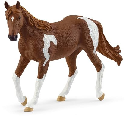 SCHLEICH Horse Club - Paint Horse Mare - 13cm Hand-Painted Collectable, Realistic Toy Horse Figurine for Girls and Boys. Durable, Educational Figure for Fun Imaginative Play. Kids Toys Ages 5+ 14901