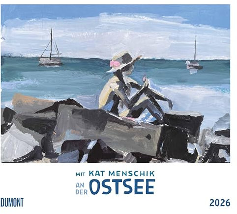DUMONT - Mit Kat Menschik an der Ostsee 2026 – Kunstkalender 38 x 36 cm mit Malerei & Landschaftsbildern – Wandkalender mit Spiralbindung