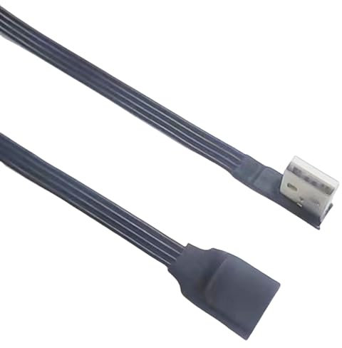 Cavo di prolunga piatto USB 2.0 ad angolo retto maschio a femmina per un facile collegamento di laptop e altri dispositivi elettronici