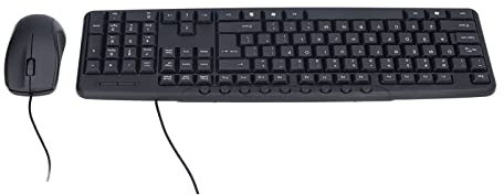 KIMISS Kabelgebundener Keyboard -Maus -Kombination | Ergonomisches Design für Desktop und Laptop | 113 Kabel Kabel Tastatur und 1000 DPI Kabelmaus