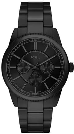 Fossil Pearson Orologio Uomo, Movimento Multifunzione al Quarzo con cinturino in acciaio inossidabile o pelle