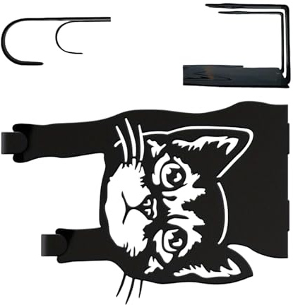 ZORESCOLEO Rustproof Black Metal Cats Door Hook Heavy Duty Hanger for Coat Jackets Bags Towels Home Organization Accessories