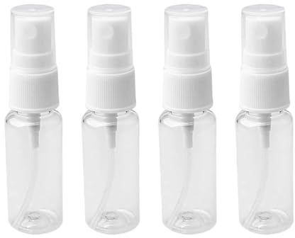 Nolvireth 4Pcs Mini Spray Bottle, 20ml Travel Fine Mist Plastic Spray Bottles for Skincare Cleaning