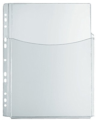 Herlitz 10834596 Katalog-Tasche A4 mit Falten für hohes Füllvermögen, PVC-Weichfolie, 5 Stück