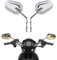 TCMT Spiegel Motorrad Silber Rückspiegel für Harley Davidson FLHTC Classic