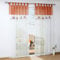 Yujiao Mao Stickerei Eule Druck Voile Vorhange Kinderzimmer Gardine Schal mit Schlaufen 1 Stück BxH 140x225cm Terra
