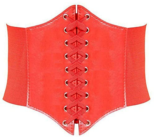 HANERDUN Damen elastischen Gürtel Spitzen-up-Korsett Taille Hüftgurt Drei Größen XLRot